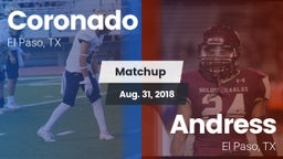 Matchup: Coronado  vs. Andress  2018