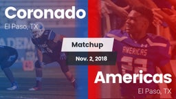 Matchup: Coronado  vs. Americas  2018