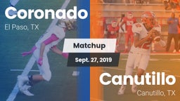 Matchup: Coronado  vs. Canutillo  2019