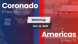 Matchup: Coronado  vs. Americas  2020