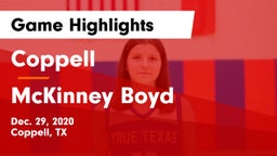 Coppell  vs McKinney Boyd  Game Highlights - Dec. 29, 2020