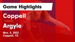 Coppell  vs Argyle  Game Highlights - Nov. 3, 2023