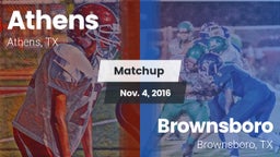 Matchup: Athens  vs. Brownsboro  2016