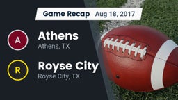 Recap: Athens  vs. Royse City  2017