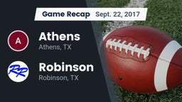 Recap: Athens  vs. Robinson  2017