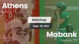 Matchup: Athens  vs. Mabank  2017