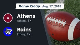 Recap: Athens  vs. Rains  2018