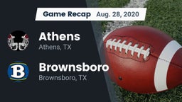 Recap: Athens  vs. Brownsboro  2020