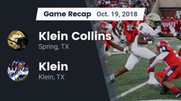 Recap: Klein Collins  vs. Klein  2018