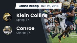 Recap: Klein Collins  vs. Conroe  2018