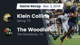 Recap: Klein Collins  vs. The Woodlands  2018