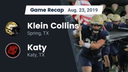 Recap: Klein Collins  vs. Katy  2019