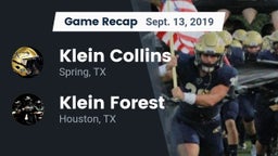 Recap: Klein Collins  vs. Klein Forest  2019