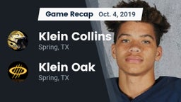Recap: Klein Collins  vs. Klein Oak  2019