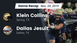 Recap: Klein Collins  vs. Dallas Jesuit  2019
