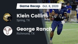 Recap: Klein Collins  vs. George Ranch  2020