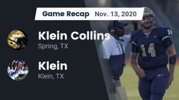Recap: Klein Collins  vs. Klein  2020