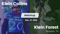 Matchup: Klein Collins High vs. Klein Forest  2020