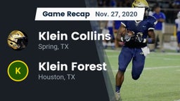 Recap: Klein Collins  vs. Klein Forest  2020