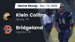 Recap: Klein Collins  vs. Bridgeland  2020