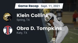Recap: Klein Collins  vs. Obra D. Tompkins  2021