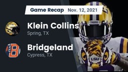 Recap: Klein Collins  vs. Bridgeland  2021