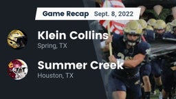 Recap: Klein Collins  vs. Summer Creek  2022