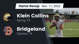 Recap: Klein Collins  vs. Bridgeland  2022