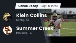 Recap: Klein Collins  vs. Summer Creek  2023
