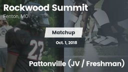 Matchup: Rockwood Summit vs. Pattonville (JV / Freshman) 2018