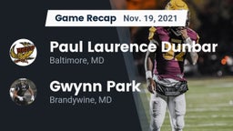 Recap: Paul Laurence Dunbar  vs. Gwynn Park  2021