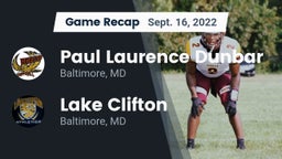 Recap: Paul Laurence Dunbar  vs. Lake Clifton  2022