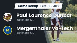 Recap: Paul Laurence Dunbar  vs. Mergenthaler Vo-Tech  2022