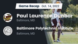 Recap: Paul Laurence Dunbar  vs. Baltimore Polytechnic Institute 2022