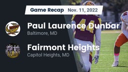 Recap: Paul Laurence Dunbar  vs. Fairmont Heights  2022