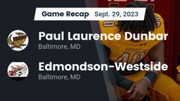 Recap: Paul Laurence Dunbar  vs. Edmondson-Westside  2023