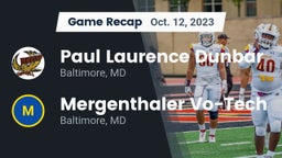 Recap: Paul Laurence Dunbar  vs. Mergenthaler Vo-Tech  2023