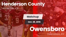Matchup: Henderson County vs. Owensboro  2016