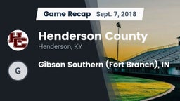 Recap: Henderson County  vs. Gibson Southern (Fort Branch), IN 2018