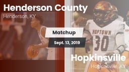 Matchup: Henderson County vs. Hopkinsville  2019