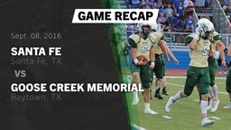 Recap: Santa Fe  vs. Goose Creek Memorial  2016