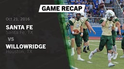 Recap: Santa Fe  vs. Willowridge  2016