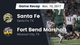 Recap: Santa Fe  vs. Fort Bend Marshall  2017