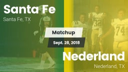 Matchup: Santa Fe  vs. Nederland  2018