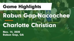 Rabun Gap-Nacoochee  vs Charlotte Christian  Game Highlights - Nov. 14, 2020