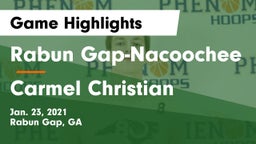 Rabun Gap-Nacoochee  vs Carmel Christian  Game Highlights - Jan. 23, 2021