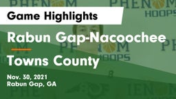 Rabun Gap-Nacoochee  vs Towns County  Game Highlights - Nov. 30, 2021