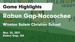 Rabun Gap-Nacoochee  vs Winston Salem Christian School Game Highlights - Nov. 25, 2021