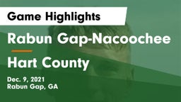 Rabun Gap-Nacoochee  vs Hart County  Game Highlights - Dec. 9, 2021