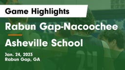 Rabun Gap-Nacoochee  vs Asheville School Game Highlights - Jan. 24, 2023